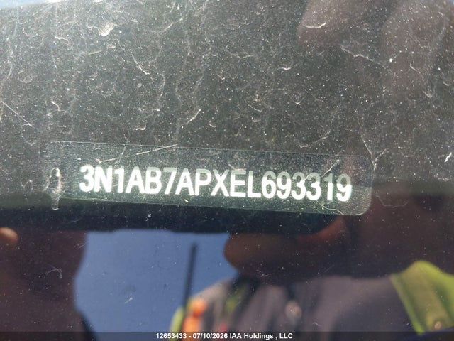 2014 Nissan Sentra მანქანა იყიდება აუქციონზე, vin: 3N1AB7APXEL693319, აუქციონის ნომერი: 12653433