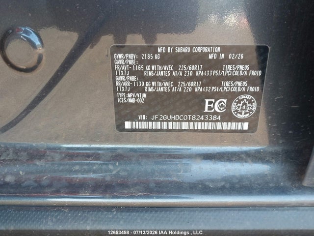 JF2GUHDC0T8243384 Subaru Crosstrek