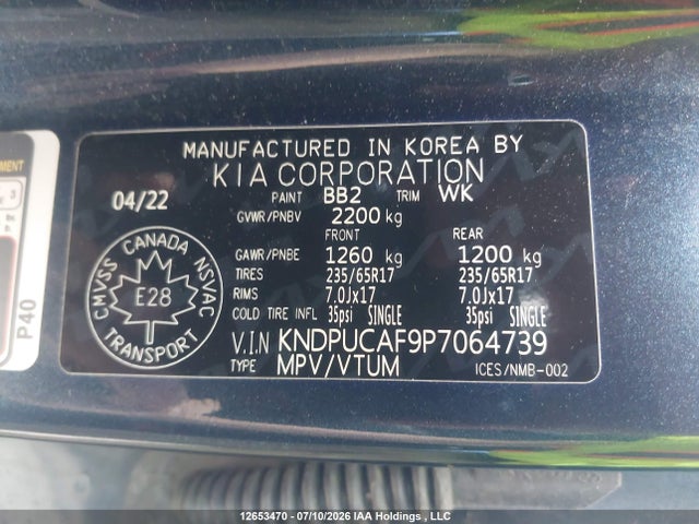 2023 Kia Sportage Lx/x-line მანქანა იყიდება აუქციონზე, vin: KNDPUCAF9P7064739, აუქციონის ნომერი: 12653470