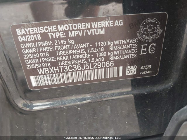 BMW X1 Xdrive28i 2018 WBXHT3C36J5L29066 Image 9
