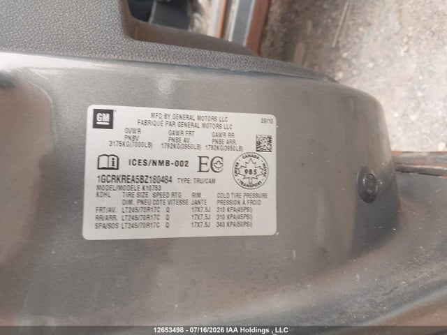 Aukcja sprzedaży 2011 Chevrolet Silverado 1500, vin: 1GCRKREA5BZ180484, numer aukcji: 12653498