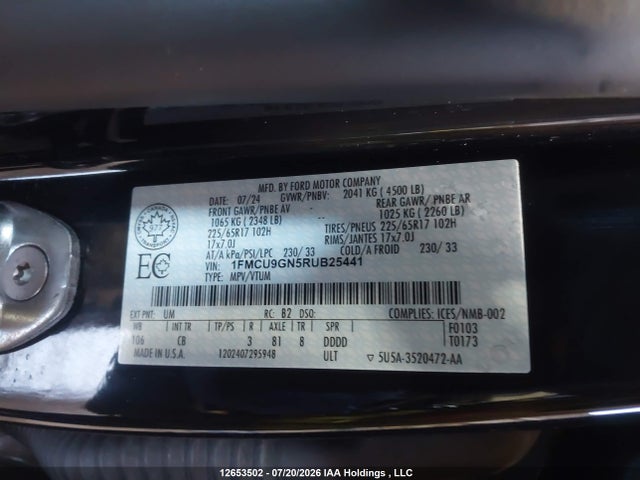 Ford Escape Active 2024 1FMCU9GN5RUB25441 Image 9