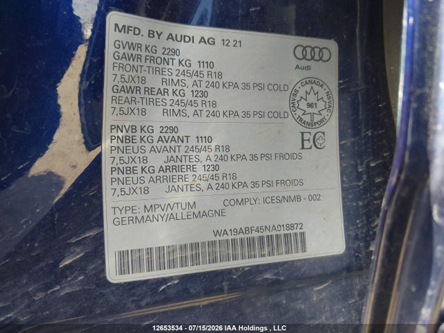 Audi A4 Allroad 45 Technik 2022 WA19ABF45NA018872 Image 9