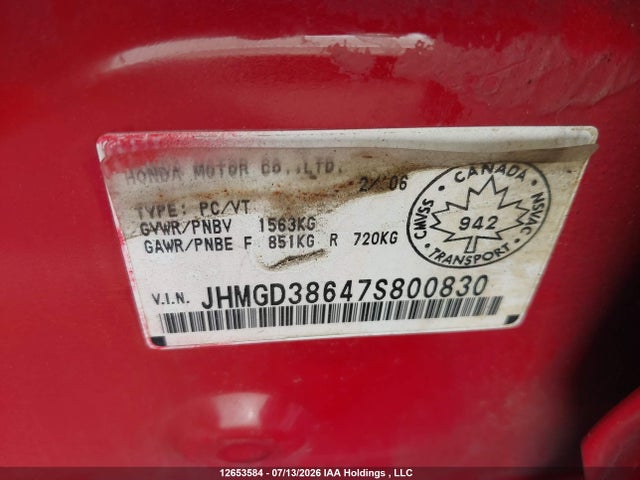 Продажа на аукционе авто 2007 Honda Fit, vin: JHMGD38647S800830, номер лота: 12653584