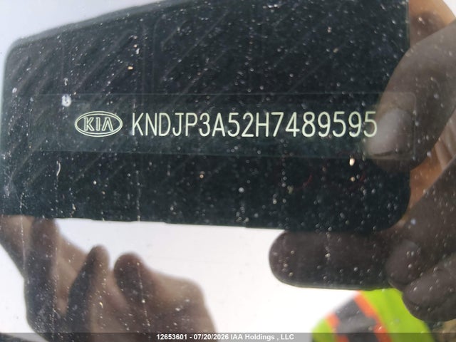 12653601 :رقم المزاد ، KNDJP3A52H7489595 vin ، 2017 Kia Soul مزاد بيع
