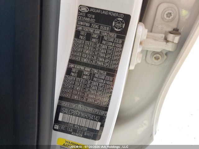 Продаж на аукціоні авто 2019 Land Rover Discovery Sport Se, vin: SALCP2FX1KH794142, номер лоту: 12653618