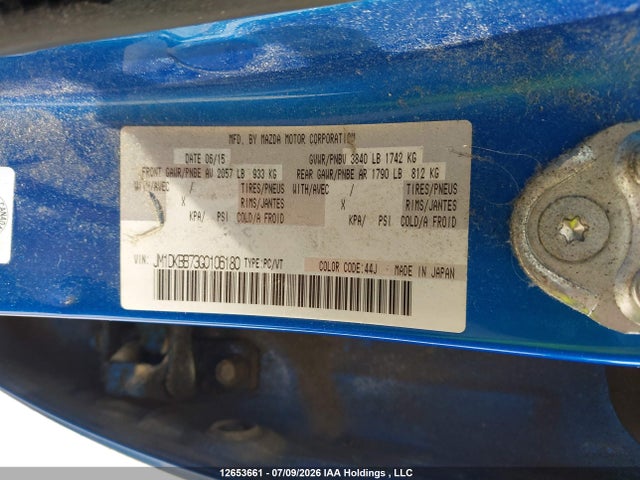 Продажа на аукционе авто 2016 Mazda Cx-3 Sport, vin: JM1DKBB73G0106180, номер лота: 12653661