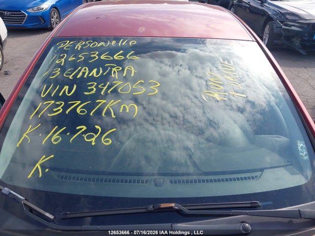 12653666 :رقم المزاد ، 5NPDH4AE5DH347053 vin ، 2013 Hyundai Elantra Gls/limited مزاد بيع