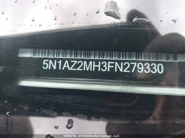 12653716 :رقم المزاد ، 5N1AZ2MH3FN279330 vin ، 2015 Nissan Murano Platinum/sl/sv مزاد بيع