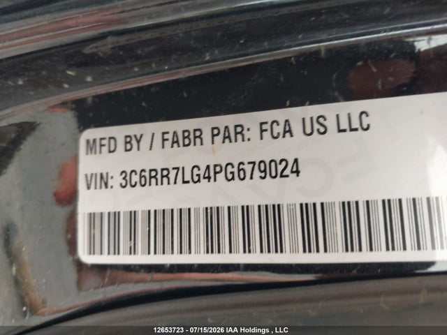 Aukcja sprzedaży 2023 Ram 1500 Classic Slt, vin: 3C6RR7LG4PG679024, numer aukcji: 12653723