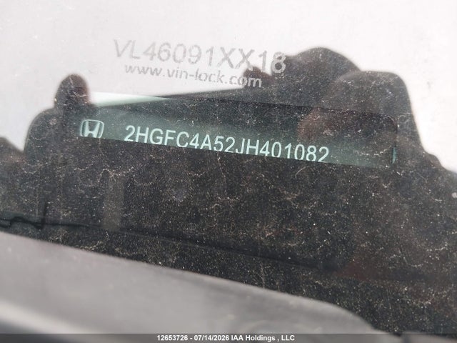 Honda Civic Lx 2018 2HGFC4A52JH401082 Image 20