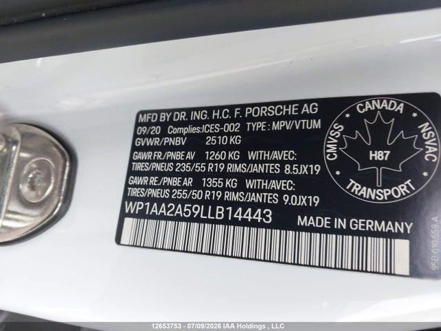 WP1AA2A59LLB14443 Porsche Macan