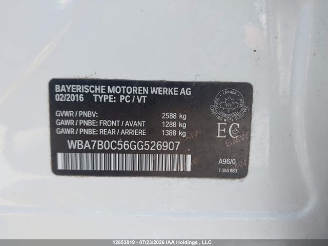 BMW 750 Xi 2016 WBA7B0C56GG526907 Image 9