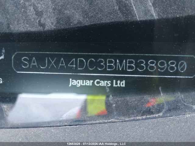 12653828 :رقم المزاد ، SAJXA4DC3BMB38980 vin ، 2011 Jaguar Xkr مزاد بيع