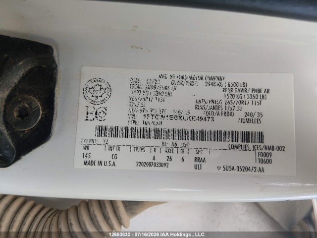 Ford F150 Supercrew 2020 1FTEW1EBXLKE49473 Image 9