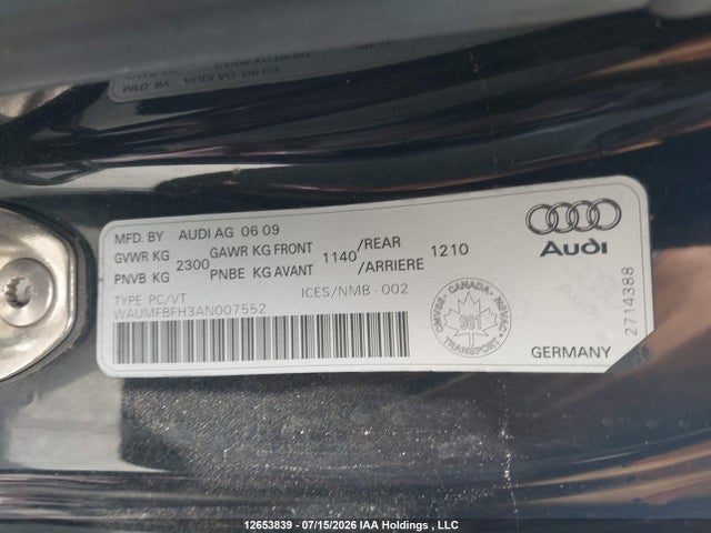 Продаж на аукціоні авто 2010 Audi A5 2.0t/2.0t Premium, vin: WAUMFBFH3AN007552, номер лоту: 12653839