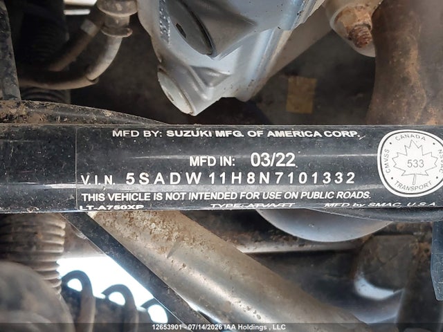 Suzuki Lt-a750 Xpz 2022 5SADW11H8N7101332 Image 9