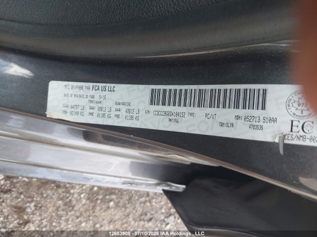 Продажа на аукционе авто 2016 Chrysler 200 S, vin: 1C3CCCBG6GN184152, номер лота: 12653908