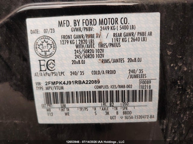 Ford EDGE SEL 2024 2FMPK4J91RBA22089 Image 18