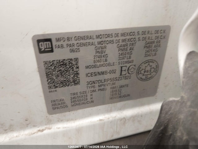 Chevrolet Equinox Ev Lt 2025 3GN7DLRP5SS237820 Image 9