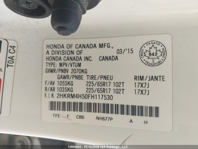 Honda CR-V EX 2015 2HKRM4H50FH117530 Image 20