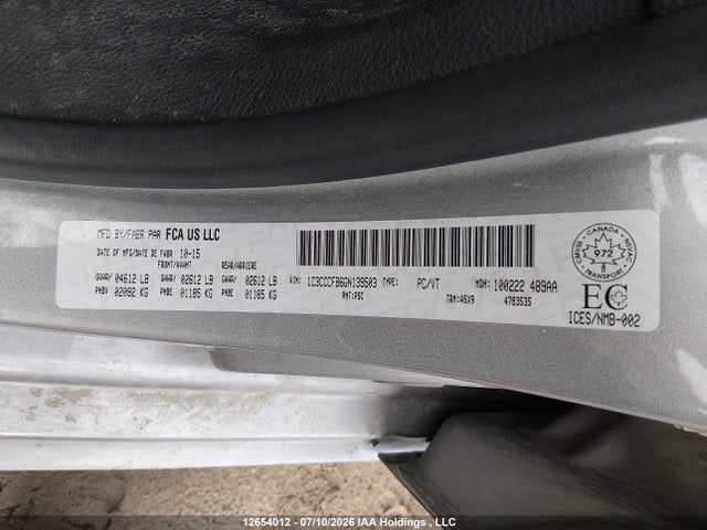 1C3CCCFB6GN139503 Chrysler 200 LX