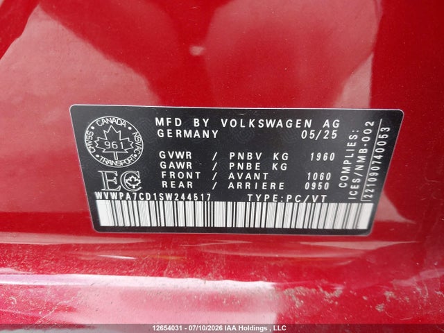 WVWPA7CD1SW244517 Volkswagen Golf GTI