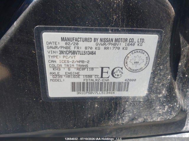 Nissan KICKS S 2020 3N1CP5BV7LL513464 Image 18