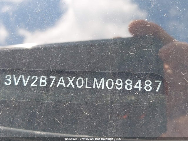 12654035 :رقم المزاد ، 3VV2B7AX0LM098487 vin ، 2020 Volkswagen Tiguan Se/sel مزاد بيع