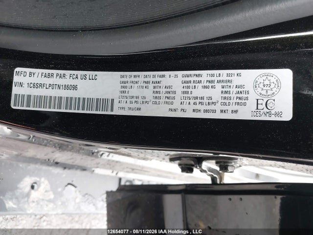 1C6SRFLP0TN186096 RAM 1500 Rebel