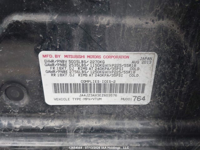 Mitsubishi Outlander Se 2014 JA4JZ3AX3EZ603576 Image 9