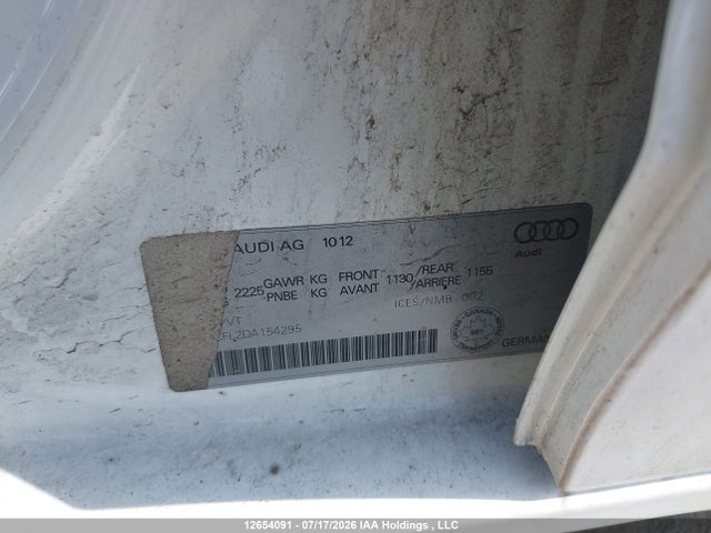 12654091 :رقم المزاد ، WAUKFCFL2DA154295 vin ، 2013 Audi A4 Prestige مزاد بيع