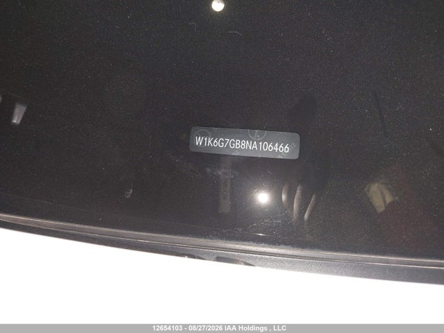 Auction sale of the 2022 Mercedes-benz S 580 4matic, vin: W1K6G7GB8NA106466, lot number: 12654103