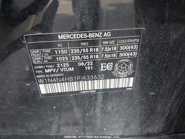 2023 Mercedes-benz Gla 250 4maitc მანქანა იყიდება აუქციონზე, vin: W1N4N4HB1PJ433632, აუქციონის ნომერი: 12654106