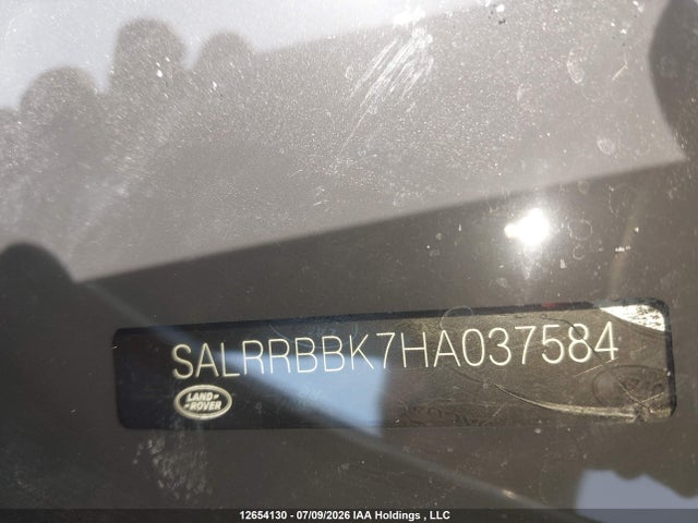 SALRRBBK7HA037584 Land Rover Discovery Hse