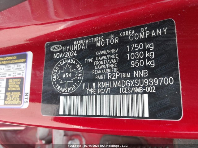 KMHLM4DGXSU939700 Hyundai Elantra Essential