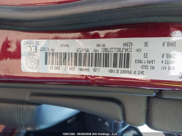 1C4RJFBG1LC279821 Jeep Grand Cherokee Limited X