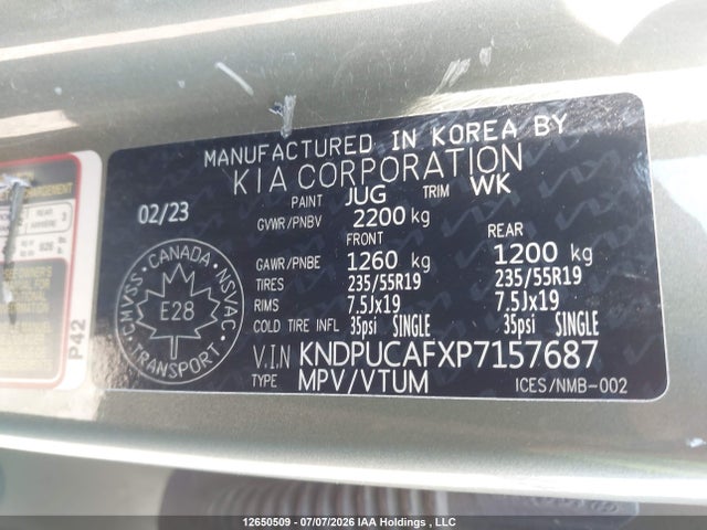 Продаж на аукціоні авто 2023 Kia Sportage Lx/x-line, vin: KNDPUCAFXP7157687, номер лоту: 12650509