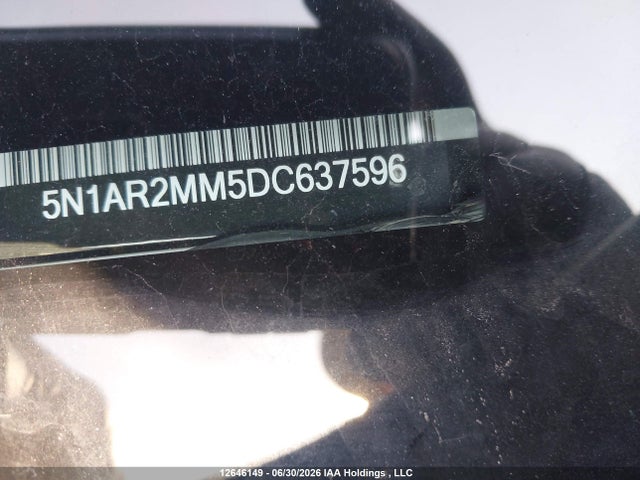 2013 Nissan Pathfinder Platinum/s/sl/sv მანქანა იყიდება აუქციონზე, vin: 5N1AR2MM5DC637596, აუქციონის ნომერი: 12646149