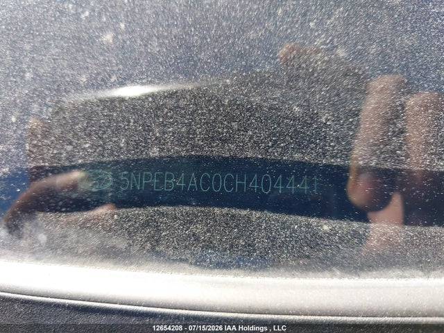 12654208 :رقم المزاد ، 5NPEB4AC0CH404441 vin ، 2012 Hyundai Sonata Gls مزاد بيع