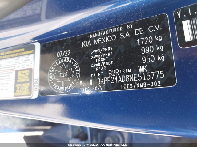 KIA Forte Fe/lxs 2022 3KPF24AD8NE515775 Image 18