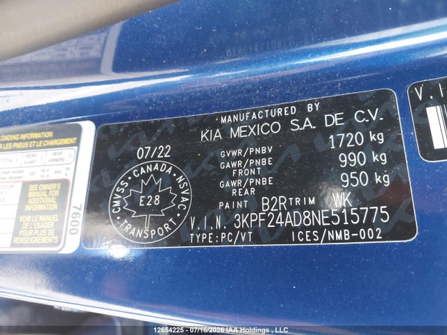 KIA Forte Fe/lxs 2022 3KPF24AD8NE515775 Image 9