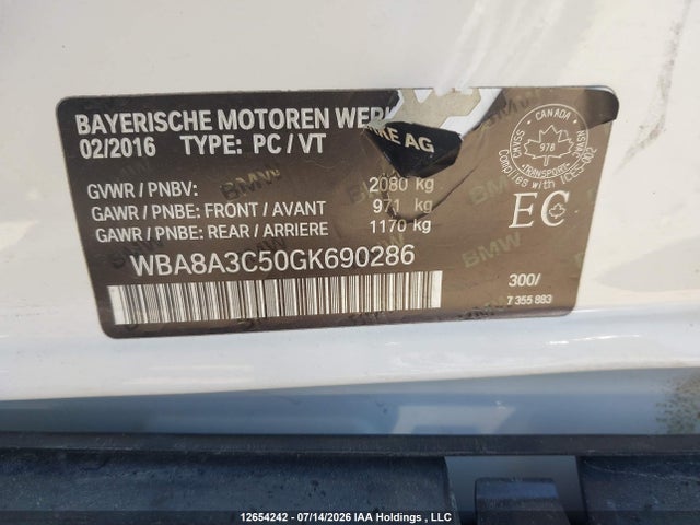 BMW 320i Xdrive 2016 WBA8A3C50GK690286 Image 18