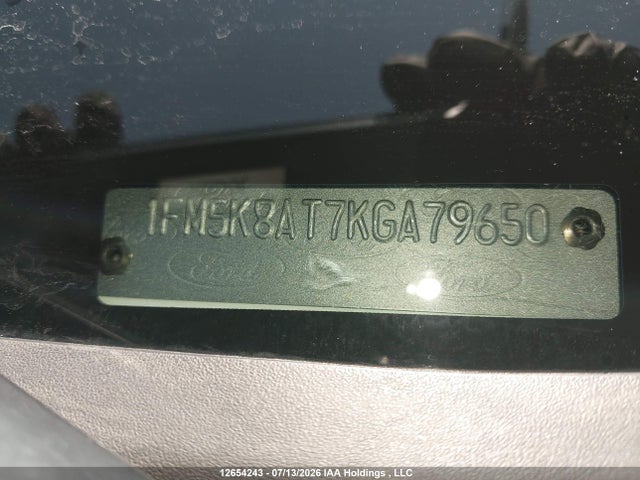 1FM5K8AT7KGA79650 Ford Police Interceptor Utility