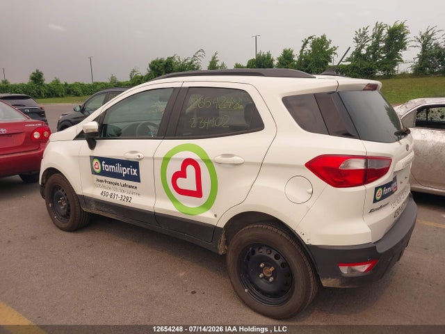 12654248 :رقم المزاد ، MAJ6P1UL6JC234102 vin ، 2018 Ford Ecosport Se مزاد بيع