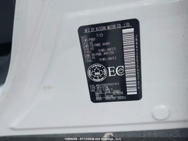 Nissan Armada Platinum 2023 JN8AY2DB2P9837475 Image 9