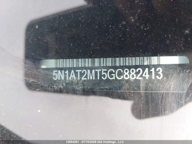 12654261 :رقم المزاد ، 5N1AT2MT5GC882413 vin ، 2016 Nissan Rogue S/sv مزاد بيع