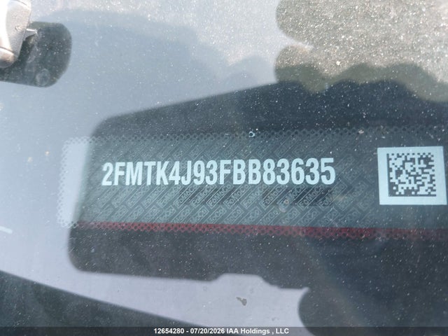 12654280 :رقم المزاد ، 2FMTK4J93FBB83635 vin ، 2015 Ford Edge Sel مزاد بيع