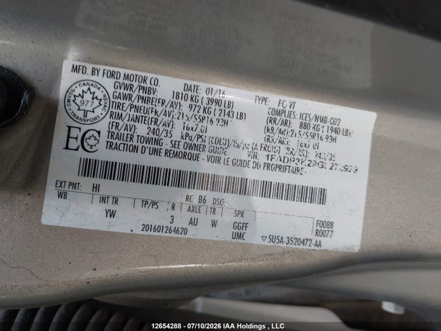 12654288 :رقم المزاد ، 1FADP3K29GL272929 vin ، 2016 Ford Focus Se مزاد بيع