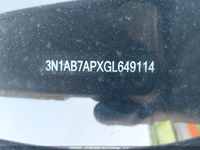 Aukcja sprzedaży 2016 Nissan Sentra 1.8 S/1.8 Sl/1.8 Sr/1.8 Sv, vin: 3N1AB7APXGL649114, numer aukcji: 12649257